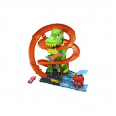 Автотрек Hot Wheels City Атака огненного Ти-Рекса (JBM73)