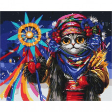 Картина по номерам "Киса Колядница" © Марианна Пащук Brushme BS53445 40х50 см