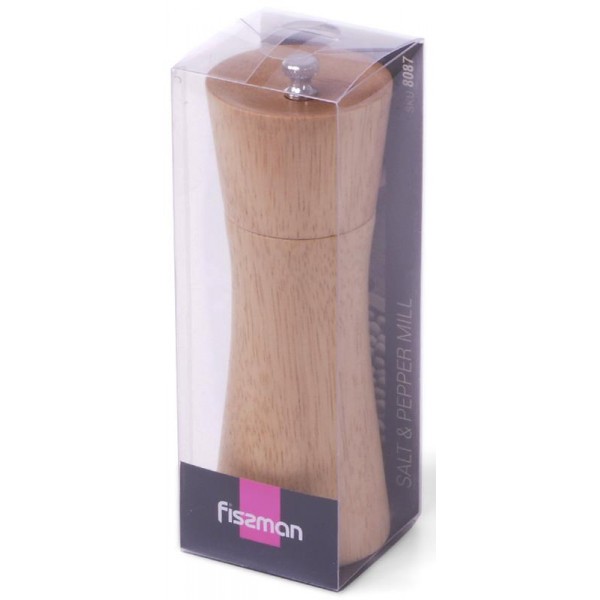 Млин для спецій (перцемолка) Fissman Spice Lanjit 16х5.5см, корпус світле дерево (126762)