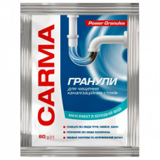 Средство для прочистки труб Carma Гранулы для холодной воды 60 г (4823098414490)