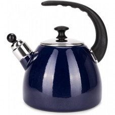 Чайник емальований Kamille "Boiling Water" 2.5л зі свистком, індукційний, синій (97862)