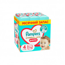 Подгузники Pampers Premium Care Pants Розмір 4 (9-15 кг) 114 шт (8700216829359)