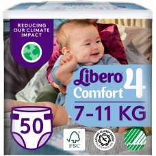Подгузники Libero Comfort Размер 4 (7-11 кг) 50 шт (7322541756844)