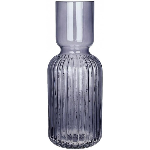 Ваза декоративна "Bottle Grey" Ø11х30см, скло, сіро-синій (112372)