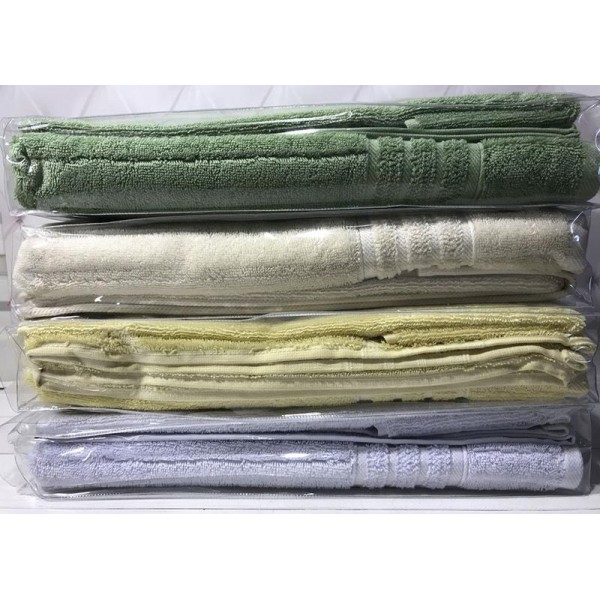 Набір 2 рушники Soft Cotton Aria Green лицьовий та банний, махра (113972)