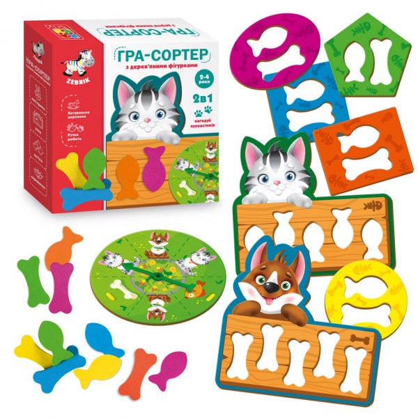 Игра-сортер "Накорми пушистиков" ZB2002-07 Vladi Toys (укр) Игра-сортер "Накорми пушистиков" ZB2002-07 Vladi Toys (укр)