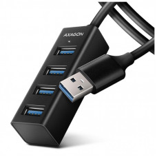 Концентратор AXAGON USB 3.1 to 4xUSB 3.0 1.2m black (HUE-M1AL)