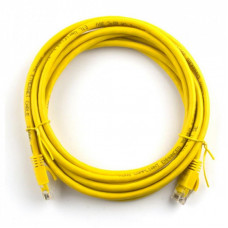 Патч-корд 1.5м, RJ-45, Cat.5e, CU, медь, желтый Ritar (PCR-CU/1.5Yw / 04284)
