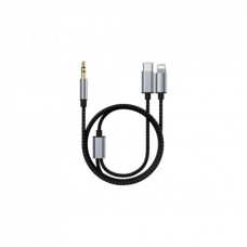 Кабель мультимедийный MH-232 AUX 3.5mm - USB Type-C - Lightning XoKo (XK-MH-232)