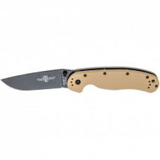 Нож Ontario Knife RAT I AUS-8 Desert Tan, Black Blade (ON8846DT)