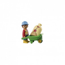 Конструктор Playmobil 1.2.3 Строитель с тачкой (70409)