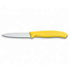 Кухонный нож Victorinox SwissClassic для нарезки 8 см, волнистое лезвие, желтый (6.7636.L118)