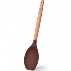 Ложка сервірувальна (кухарська) Fissman Chef's Tools 31.5см силікон, шоколадний (55982)