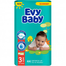 Подгузники Evy Baby Midi Розмір 3 (5-9 кг )44 шт (8683881000240)