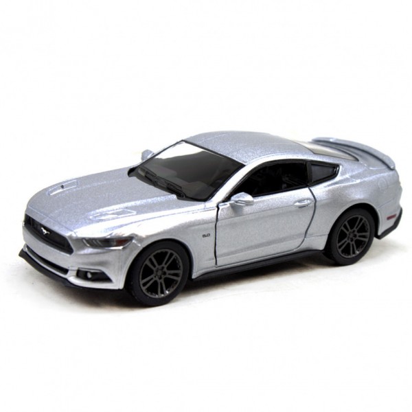 Детская модель машинки Ford Mustang GT (2015) Kinsmart KT5386FW, 1:38  (Silver)
