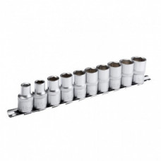 Набор головок, 1/2" - 8,10,12,13,14,15,16,17,18,19 мм CrV. 10 ед. Cr-V INTERTOOL ET-6012 (107492)