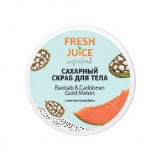 Скраб для тела Fresh Juice Superfood Baobab & Caribbean Gold Melon сахарный 225 мл (4823015942204)