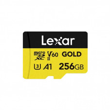 Карта памяти Lexar 256GB microSDXC class 10 UHS-II U3 V60 A1 Professional Gold (LMSGOLD256G-BNNNG)