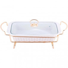 Марміт Kamille Food Warmer "In Gold" керамічна форма 2.5л, 36.5см з підігрівом (55792)