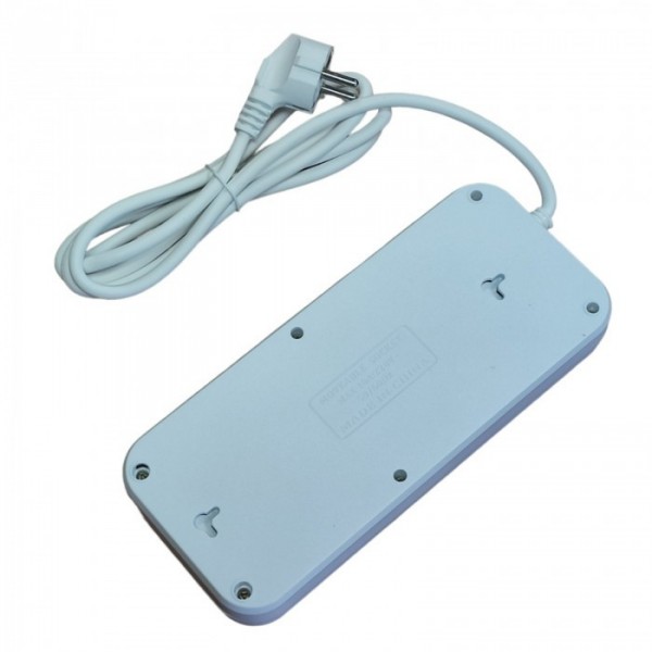 Сетевой удлинитель фильтр Power Socket J08 на 4 розетки + 6 USB 3.4A и 2 Type-C Белый (78792) Сетевой удлинитель фильтр Power Socket J08 на 4 розетки + 6 USB 3.4A и 2 Type-C Белый (78792)