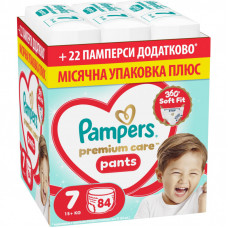 Подгузники Pampers Premium Care Pants Розмір 7 (15+ кг) 84 шт (8006530315784)
