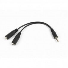 Кабель мультимедийный 3.5mm M to 2x3.5mm F 0.1m Cablexpert (CCA-415-0.1M)