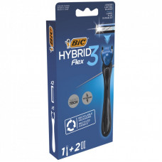 Бритва Bic Flex 3 Hybrid с 2 сменными картриджами (3086123519114)