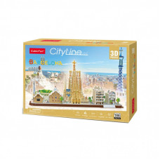Пазл Cubic Fun Трехмерная головоломка-конструктор City Line Barcelona (MC256h)
