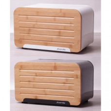 Хлібниця Kamille Breadbasket Steel&Bamboo 35х20см з нержавіючої сталі (109613)