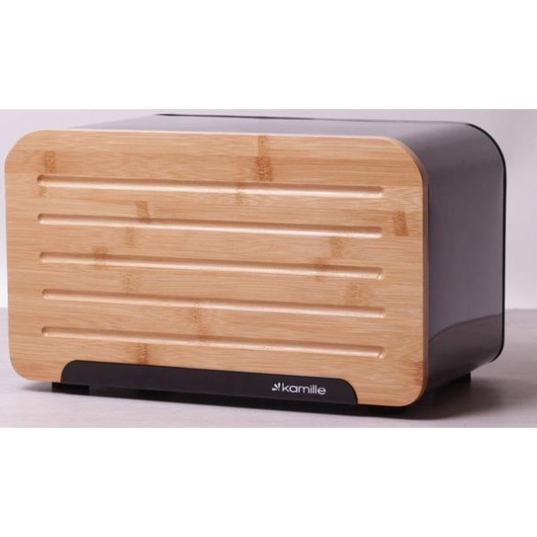 Хлібниця Kamille Breadbasket Steel&Bamboo 35х20см з нержавіючої сталі (109613) Хлібниця Kamille Breadbasket Steel&Bamboo 35х20см з нержавіючої сталі (109613)