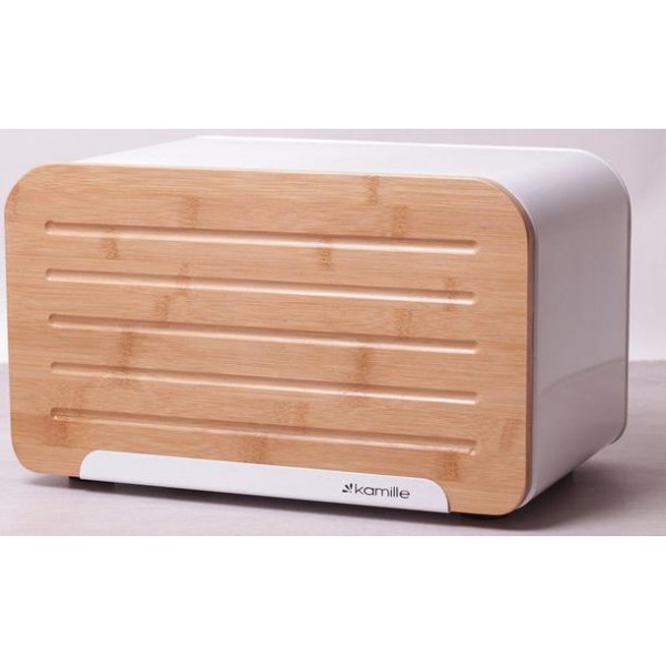 Хлібниця Kamille Breadbasket Steel&Bamboo 35х20см з нержавіючої сталі (109613) Хлібниця Kamille Breadbasket Steel&Bamboo 35х20см з нержавіючої сталі (109613)