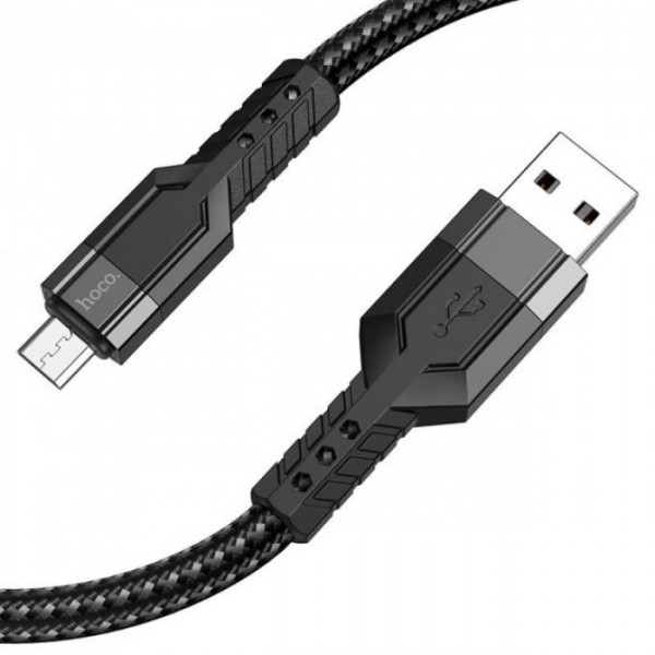 Кабель для зарядки телефонов USB - Micro USB HOCO U110 Extra Durability 2.4A Чёрный (38713) Кабель для зарядки телефонов USB - Micro USB HOCO U110 Extra Durability 2.4A Чёрный (38713)
