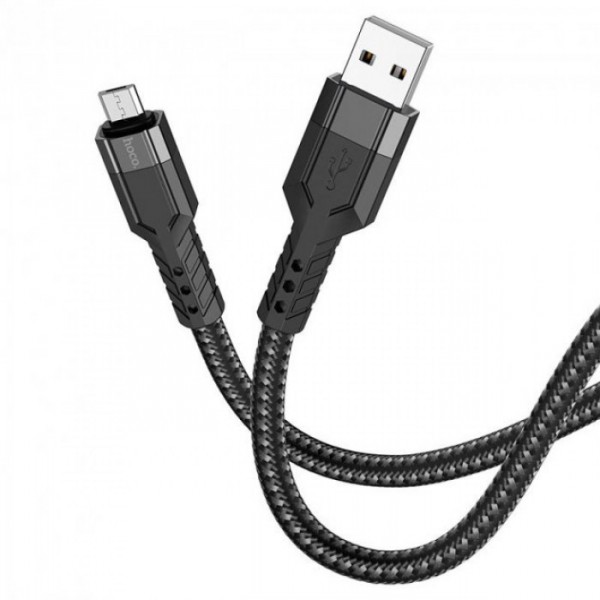 Кабель для зарядки телефонов USB - Micro USB HOCO U110 Extra Durability 2.4A Чёрный (38713) Кабель для зарядки телефонов USB - Micro USB HOCO U110 Extra Durability 2.4A Чёрный (38713)