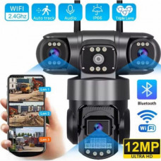 Камера наружная поворотная уличная WIFI V380 SC28-W FULL-HD Ночная сьемка 3 объектива (122813)