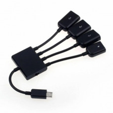 MicroUSB OTG 4-портовый хаб, адаптер для зарядки (38813)