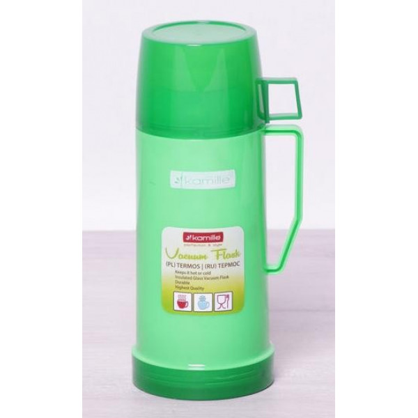 Термос Kamille Glass 600мл дзеркальна колба з 2 чашками (114133) Термос Kamille Glass 600мл дзеркальна колба з 2 чашками (114133)