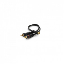 Кабель мультимедийный 1xRCA F to 2xRCA M 0.2m black Voltronic (YT-RCA(F)/2хRCA(M)-0,2CuB)
