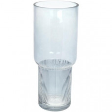 Ваза декоративна Ancient Glass "Фуджі" 32х13см, скло, світло-блакитний (112243)