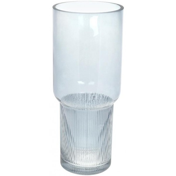 Ваза декоративна Ancient Glass "Фуджі" 32х13см, скло, світло-блакитний (112243)