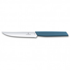 Кухонный нож Victorinox Swiss Modern SteakPizza 12 см Serrated Blue (6.9006.12W2)