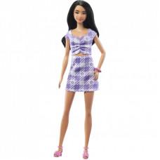 Кукла Barbie Модница в нежном платье с фигурным вырезом (HJR98)