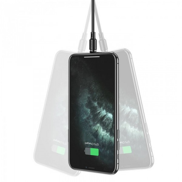 Кабель магнитный USB на Lightning HOCO X52 Sereno для зарядки Чёрный (59743) Кабель магнитный USB на Lightning HOCO X52 Sereno для зарядки Чёрный (59743)
