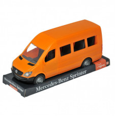 Машина Tigres Mercedes-Benz Sprinter пассажирский (оранжевый) на планшетке (39718)