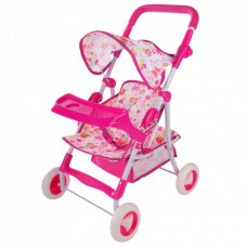 Коляска для кукол A-Toys прогулочная, козырек, столик, в пакете (62836T)
