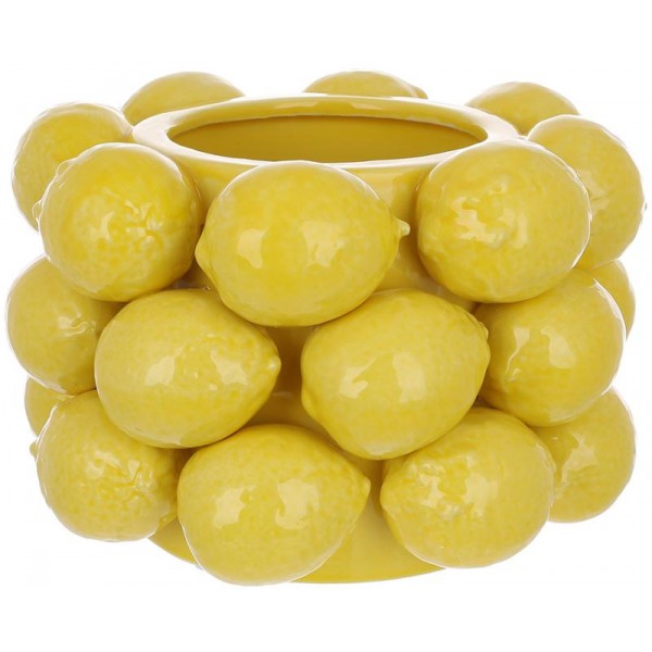 Ваза Lemon порцелянова декоративна, 14см, діаметр 21см (112353)