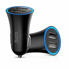 Автомобильное зарядное устройство от прикуривателя HOCO UC204 2USB 2,4A Чёрный (107653)