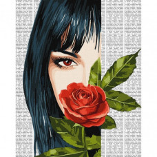 Картина по номерам "Красочная поэзия: Красная роза" ©art_selena_ua KHO8610, 40х50 см
