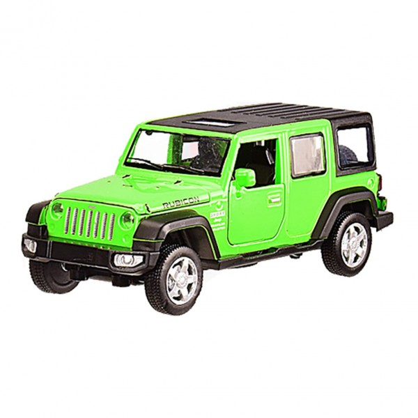 Детская машинка металлическая Jeep Wrangler Rubicon АВТОПРОМ 6616 масштаб 1:32 (Зеленый)