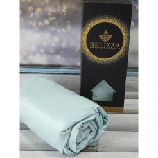 Сатинове простирадло на резинці 180х200см та 2 наволочки 50х70см, Belizza "Mint" (114063)