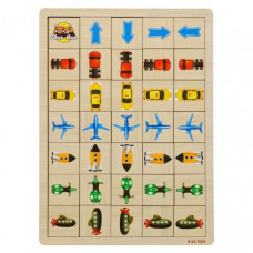 Деревянная настольная игра "Укажите направление - 1" Ubumblebees (ПСФ006) PSF006 пазл-сортер